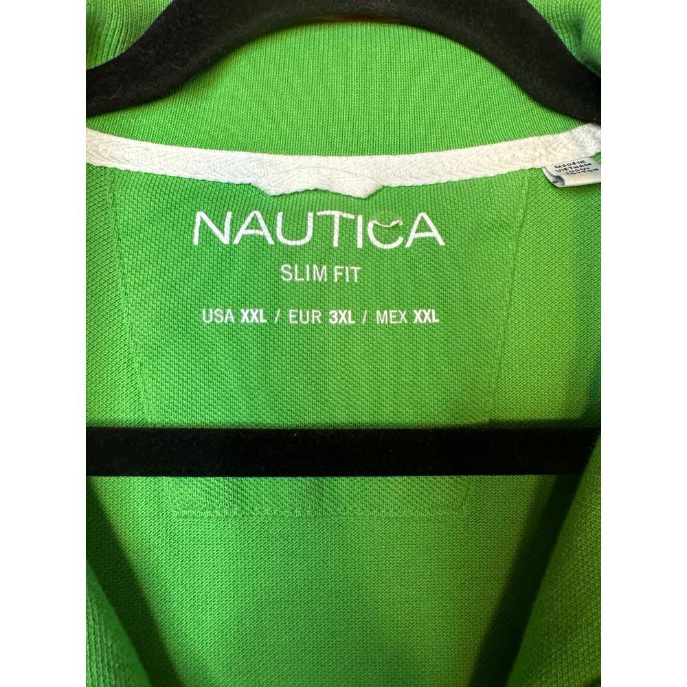 Nautica Neon Green Polo‎ Size XXL - Picture 5 of 5